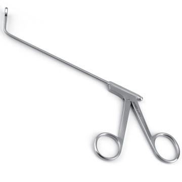 Frontal Sinus Giraffe Forceps, Double-Action Cupped Forceps, Shaft 5 1/4" (12.5 Cm), 2.0 Mm Jaws, 45 Degrees Vertical